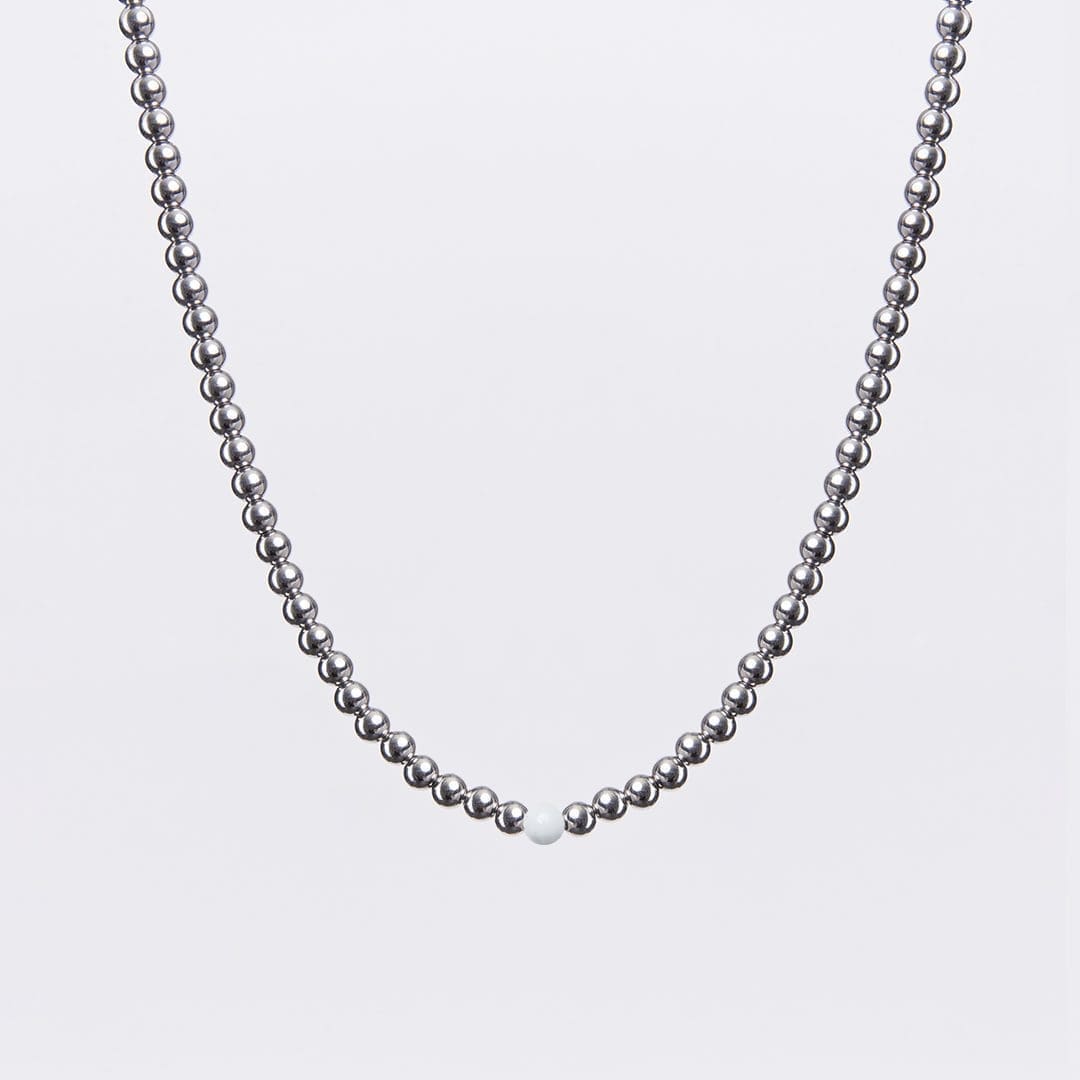 biserna ogrlica Crystal beli oniks m2 biserna ogrlica Crystal beli oniks m2