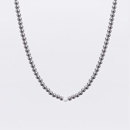 biserna ogrlica Crystal beli oniks m2