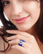 EVIL EYE royal plavo srebrni prsten - Slika 2