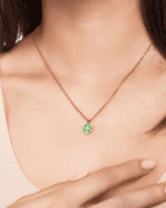 Ogrlica CHARM detelina zlatna - Slika 2