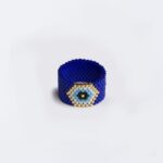 royal plavo-zlatni prsten Evil Eye