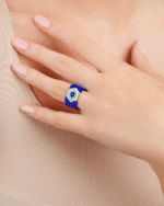EVIL EYE royal plavo srebrni prsten - Slika 3