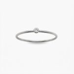 Birthstone April prsten stainless steel