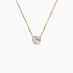 Birthstone April ogrlica 14k pozlata stainless steel