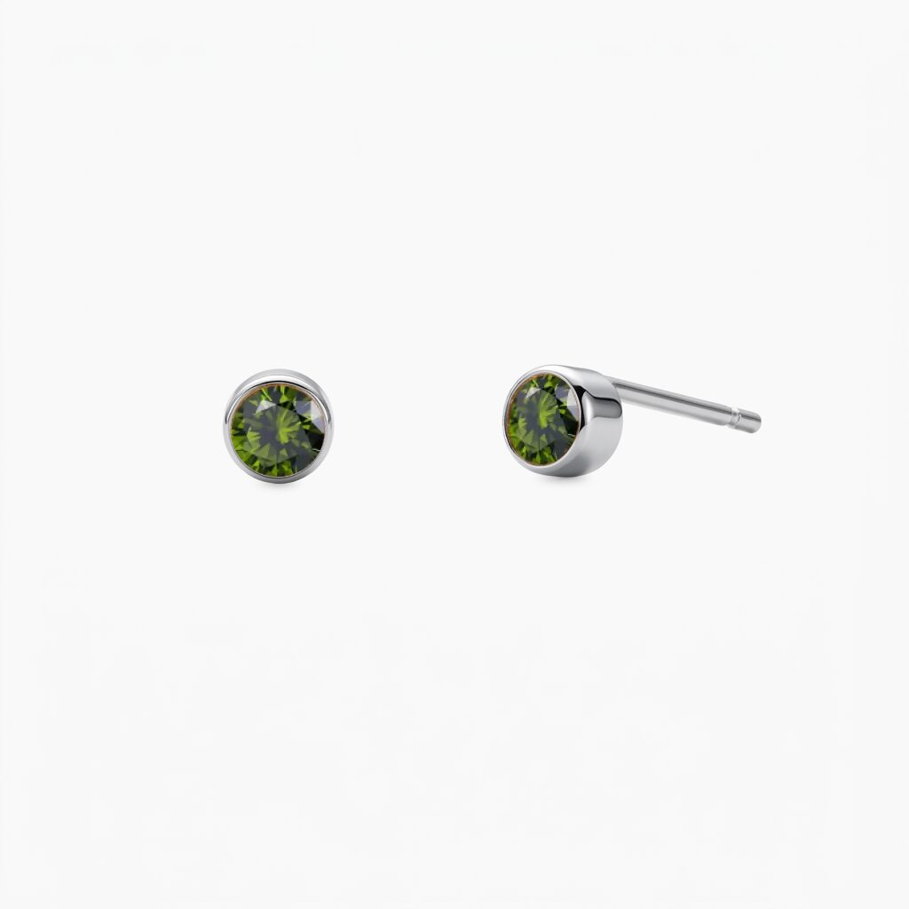 Birthstone-Avgust-minđuše-stainless-steel Birthstone Avgust minđuše stainless steel - Slika 1