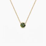 Birthstone Avgust ogrlica 14k pozlata stainless steel