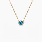 Birthstone Decembar ogrlica 14k pozlata stainless steel