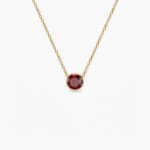 Birthstone Januar ogrlica 14k pozlata stainless steel