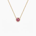 Birthstone Jul ogrlica 14k pozlata stainless steel