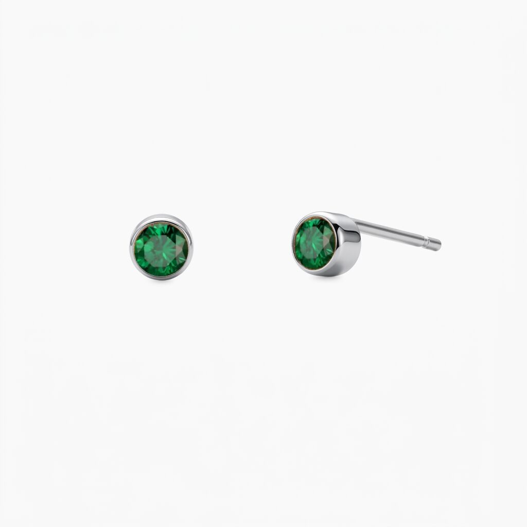 Birthstone-Maj-minđuše-stainless-steel Birthstone Maj minđuše stainless steel - Slika 1