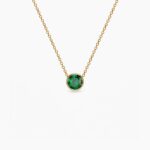 Birthstone Maj ogrlica 14k pozlata stainless steel