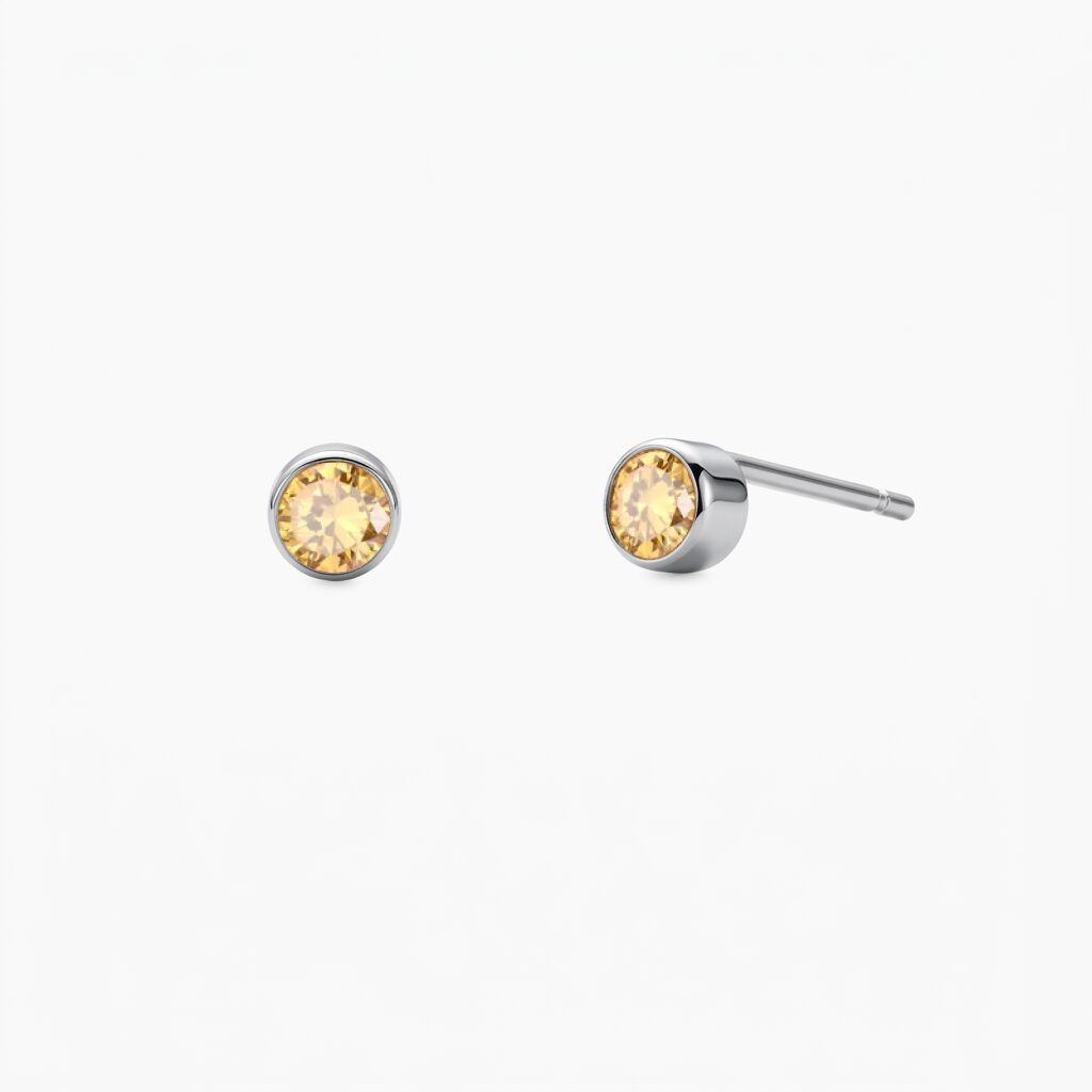 Birthstone-Novembar-minđuše-stainless-steel Birthstone Novembar minđuše stainless steel - Slika 1