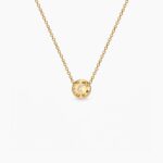 Birthstone Novembar ogrlica 14k pozlata stainless steel