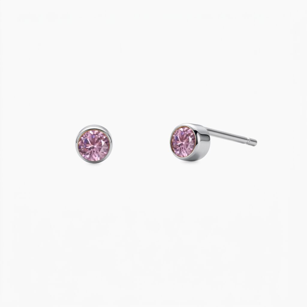 Birthstone-Oktobar-minđuše-stainless-steel Birthstone Oktobar minđuše stainless steel - Slika 1