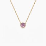 Birthstone Oktobar ogrlica 14k pozlata stainless steel