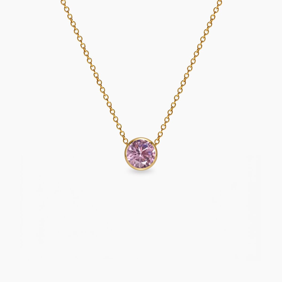 Birthstone-Oktobar-ogrlica-14k-pozlata-stainless-steel Birthstone Oktobar ogrlica 14k pozlata stainless steel - Slika 1