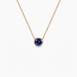Birthstone Septembar ogrlica 14k pozlata stainless steel