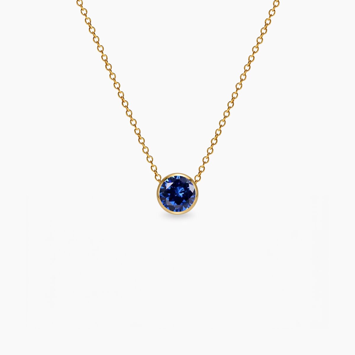 Birthstone-Septembar-ogrlica-14k-pozlata-stainless-steel Birthstone Septembar ogrlica 14k pozlata stainless steel - Slika 1