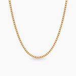 Box chain ogrlica stainless steel 14k pozlata