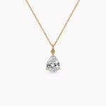 CHARM cirkon kapljica stainless steel 14k pozlata