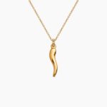 Charm ogrlica papričica stainless steel 14k pozlata