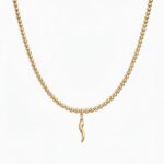 Classic Charm stainless steel mini ogrlica 14k zlatna