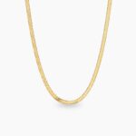 Herringbone snake chain ogrlica stainless steel 14k pozlata