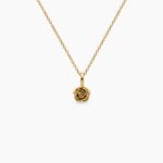 Mini cvet 2 ogrlica 14k pozlata stainless steel