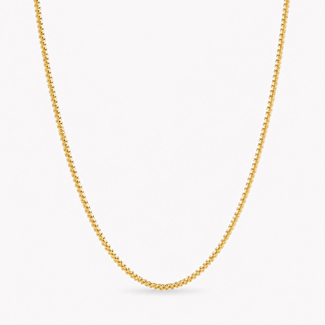 Shiny chain ogrlica nerdjajuci celik zlatna Shiny chain ogrlica stainless steel 14k pozlata - Slika 1