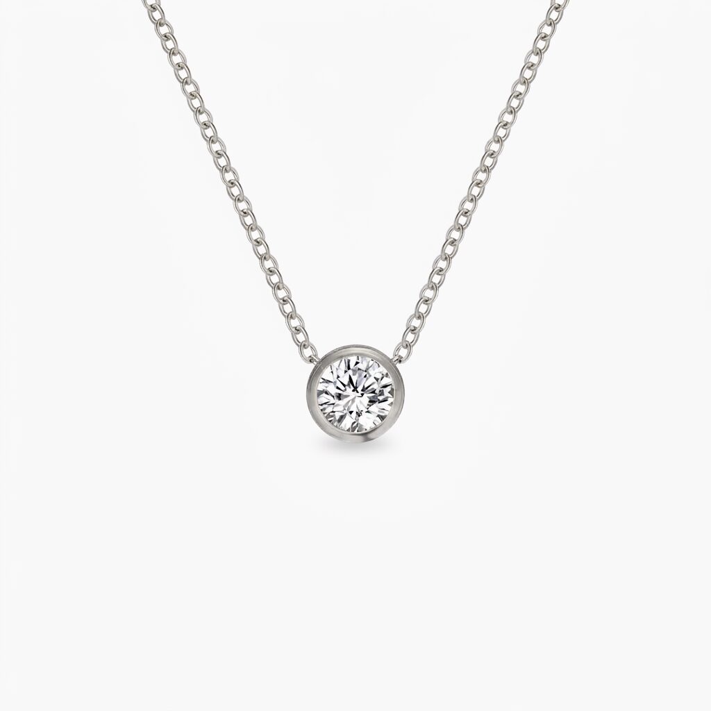 birthstone april čelik Birthstone April ogrlica stainless steel - Slika 1