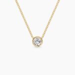 Birthstone April ogrlica 14k pozlata stainless steel