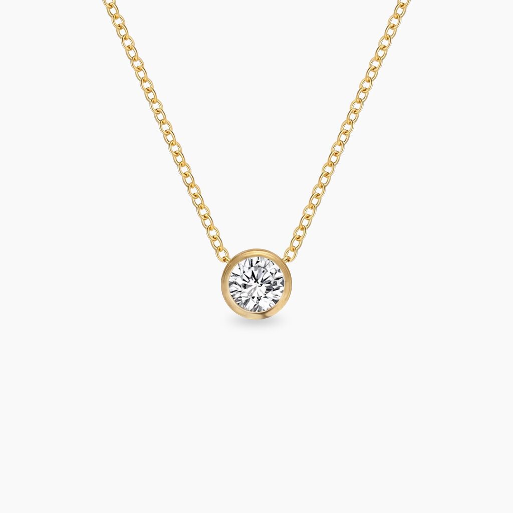 birthstone april zlatna Birthstone April ogrlica 14k pozlata stainless steel - Slika 1