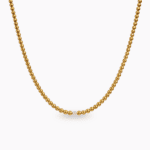 Crystal roze kvarc stainless steel mini ogrlica 14k zlatna