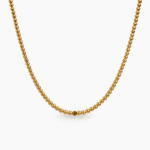 Crystal tigrovo oko stainless steel mini ogrlica 14k zlatna