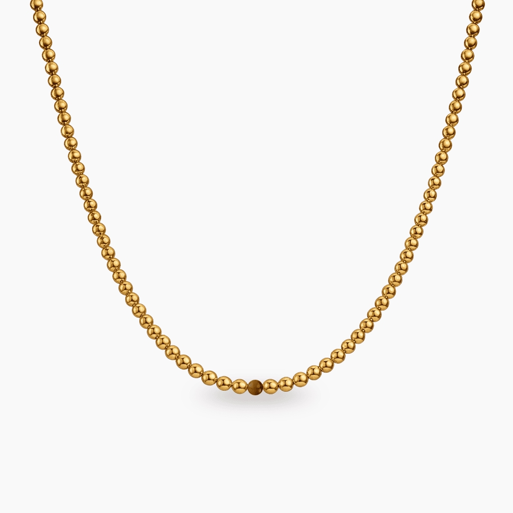 crystal-tigrovo-oko-mini-14k-zlatna-ogrlica-nerđajući-čelik Crystal tigrovo oko stainless steel mini ogrlica 14k zlatna - Slika 1