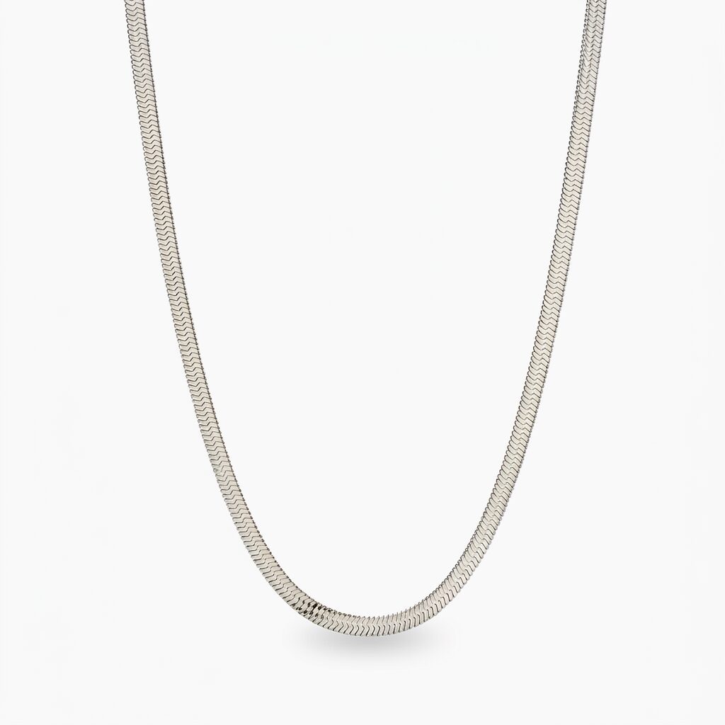 harringbone snake chain srebrna Herringbone snake chain ogrlica stainless steel - Slika 1
