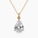 CHARM cirkon kapljica stainless steel 14k pozlata