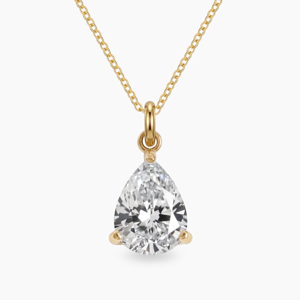 kapljica zlatna CHARM cirkon kapljica stainless steel 14k pozlata - Slika 1