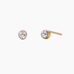 Birthstone minđuše zlatna cirkon