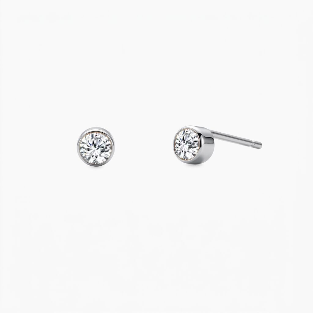 minđuše nerđajući čelik Birthstone minđuše cirkon - Slika 1