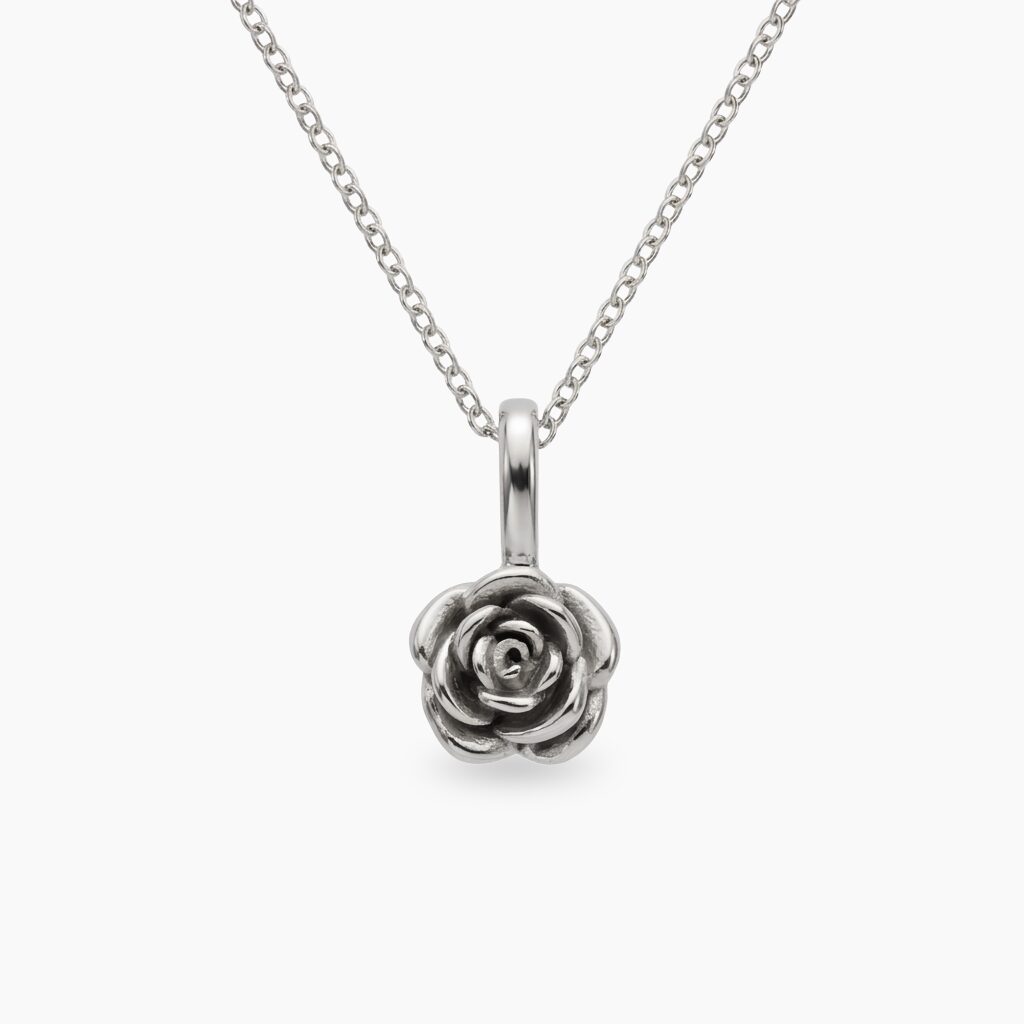 ogrlica nerdjajuci celik cvet 1 Mini cvet 2 ogrlica stainless steel - Slika 1