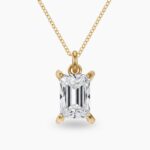 CHARM cirkon pravougaoni stainless steel 14k pozlata