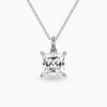 CHARM cirkon princess cut stainless steel