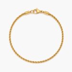 Rope chain narukvica stainless steel 14k pozlata