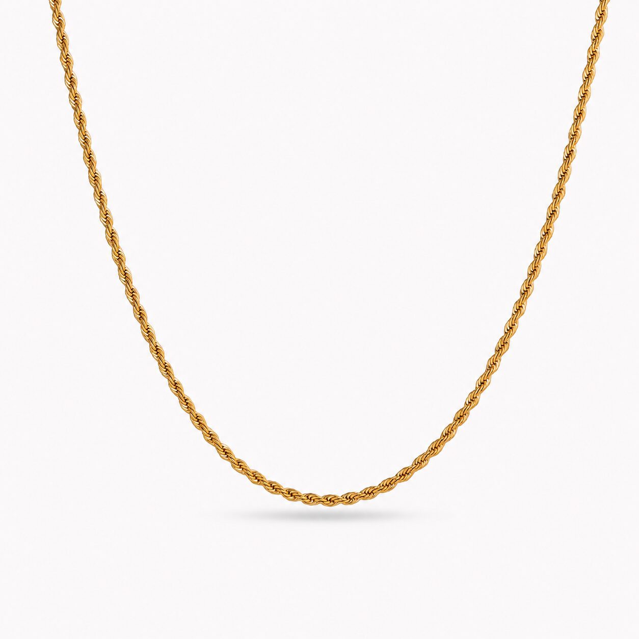 rope chain stainless steel zlatna Rope chain ogrlica stainless steel 14k pozlata - Slika 1